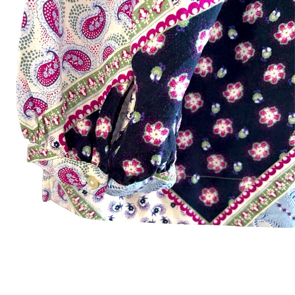 LOFT Multicolor Patchwork Blouse - Picture 7 of 11